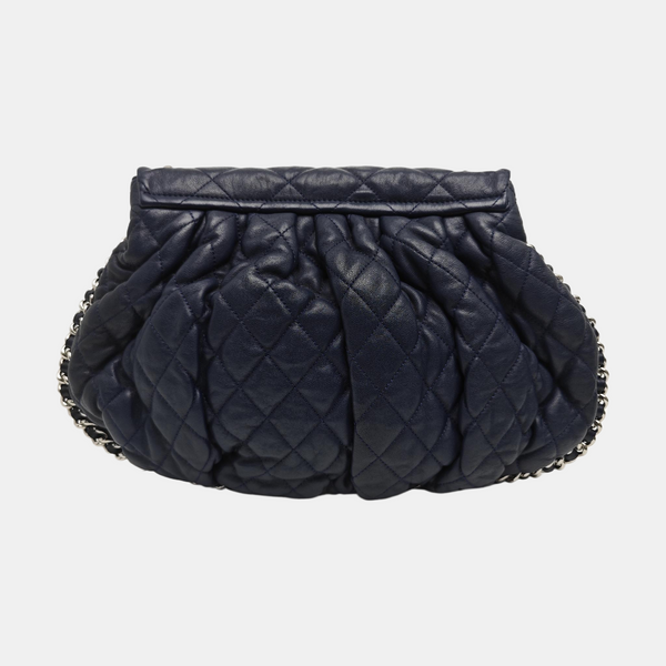Around Chain Quilted Lambskin Blue