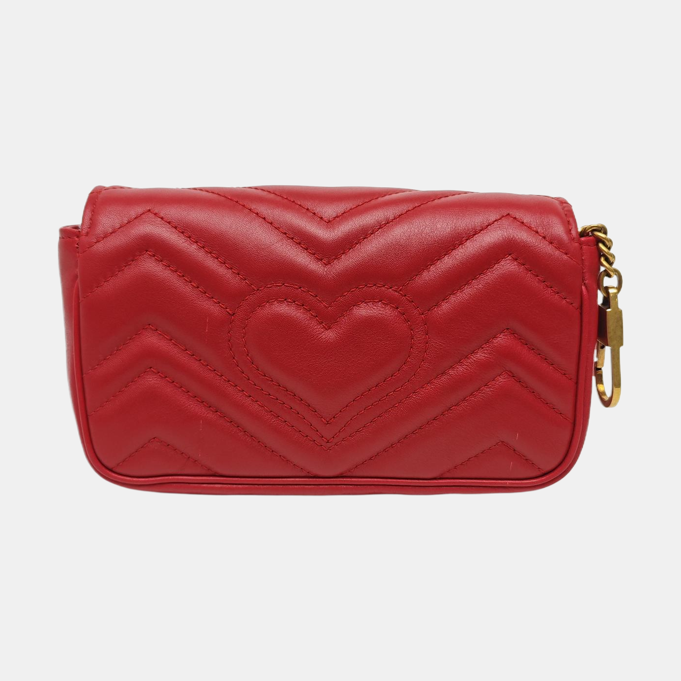 GG Marmont Mini Quilted Calfskin Red