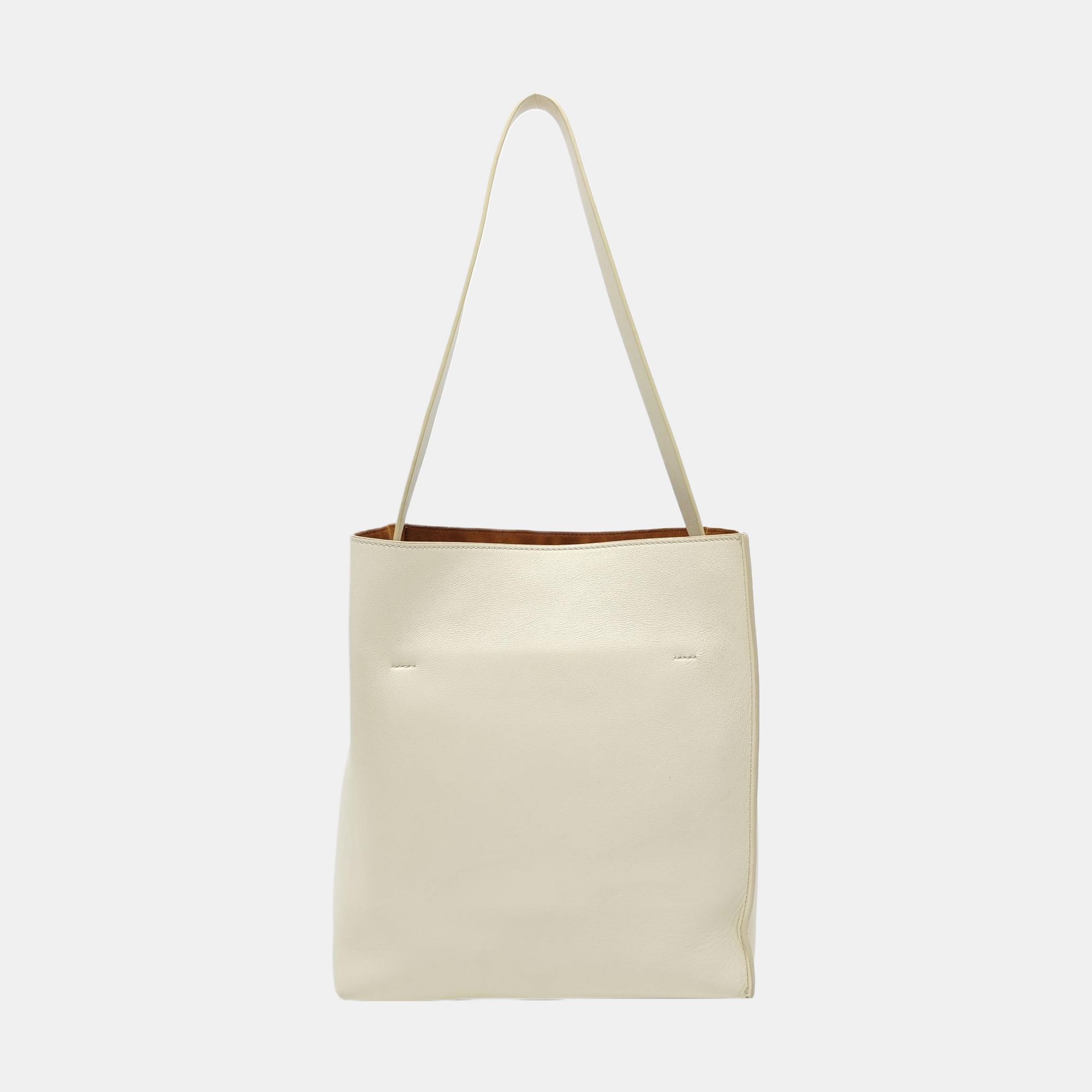 Calfskin Shoulder Bag Small White