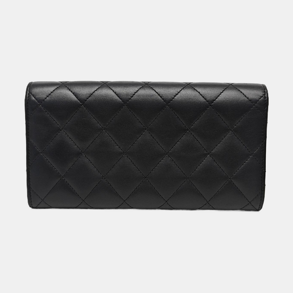 Quilted Lambskin Wallet Black