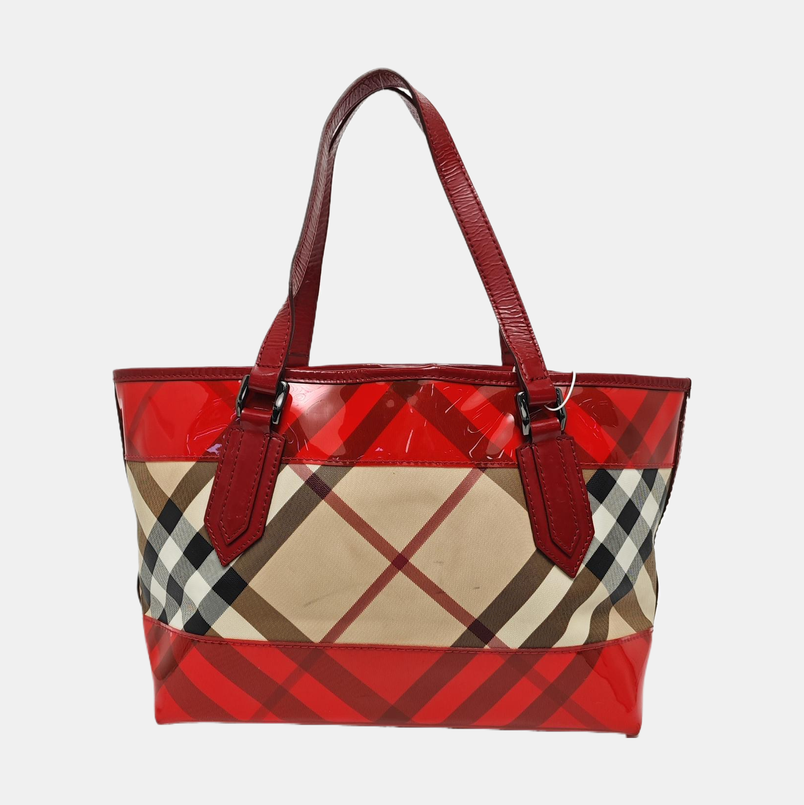 Coated Canvas Tote Bag Beige