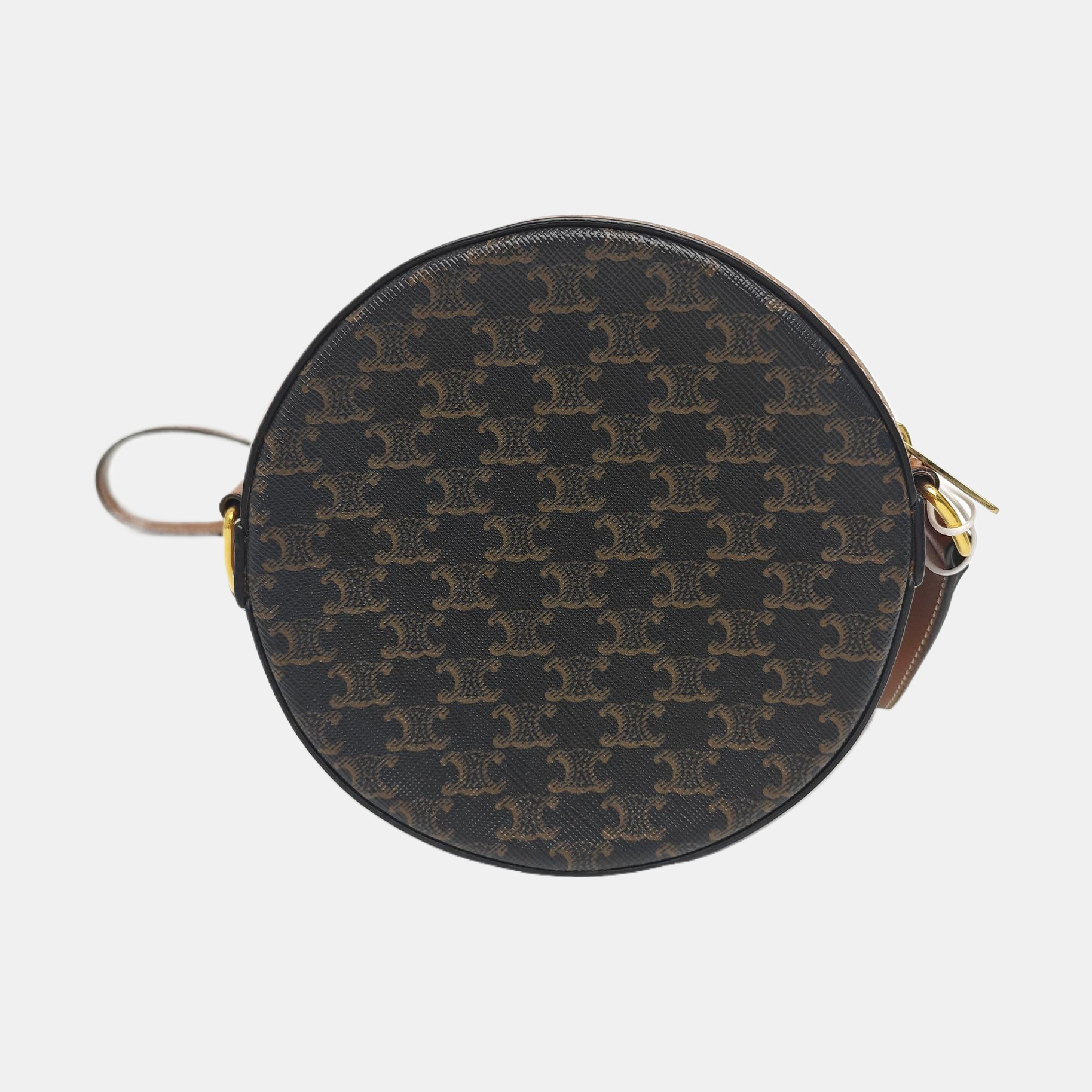 Coated Canvas Shoulder Bag Brown