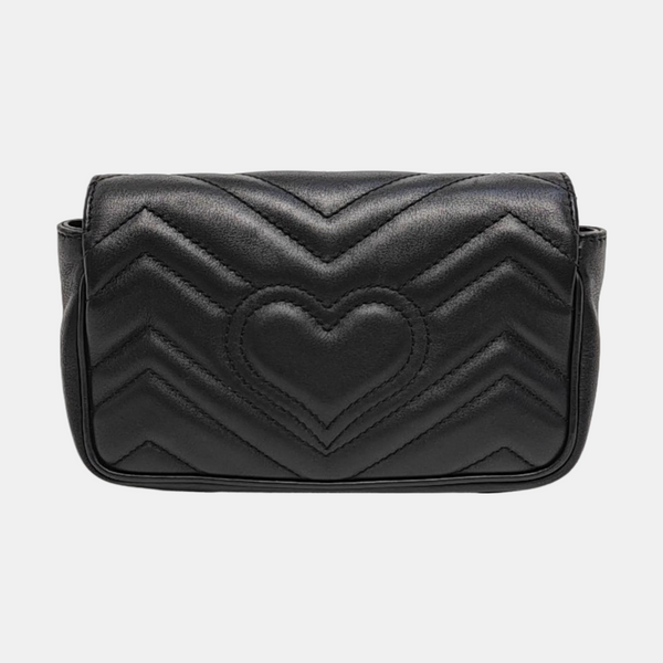 GG Marmont Mini Quilted Calfskin Black