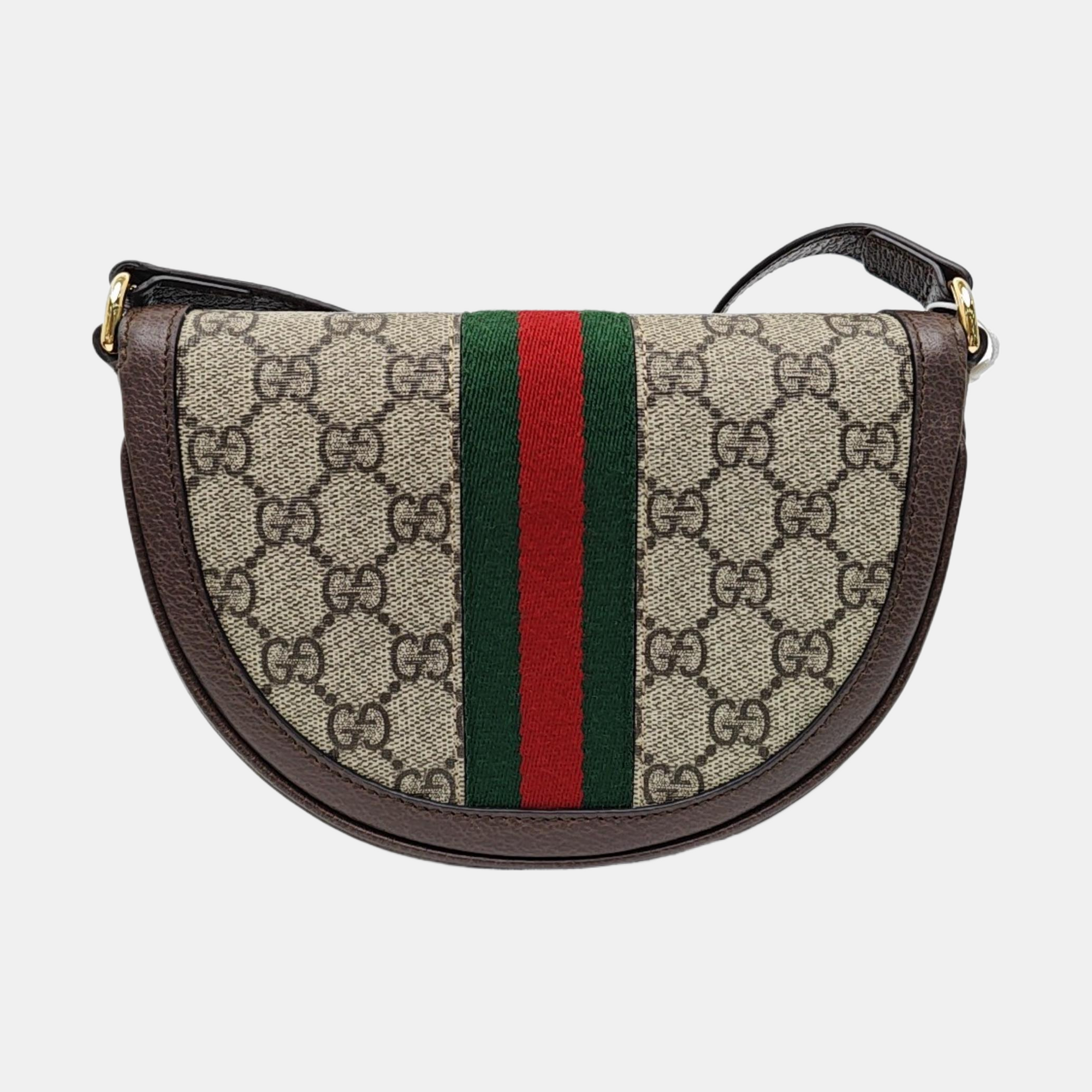 Ophidia Small Monogram Coated Canvas Beige