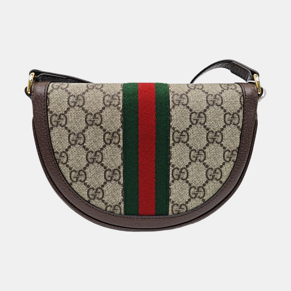 Ophidia Small Monogram Coated Canvas Beige