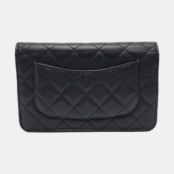 WOC Quilted Grained Calfskin Black