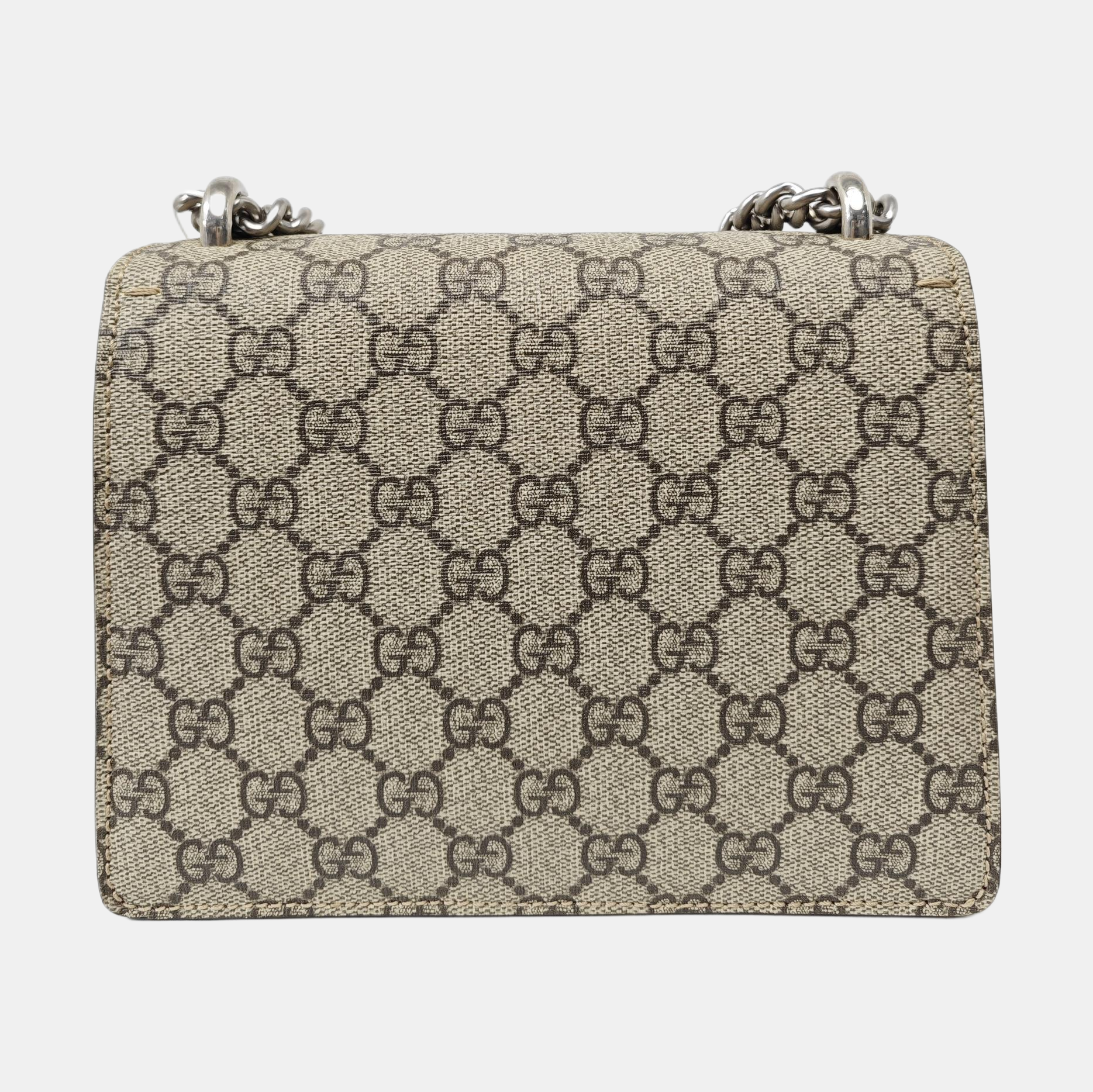 Dionysus Mini Monogram Coated Canvas Beige