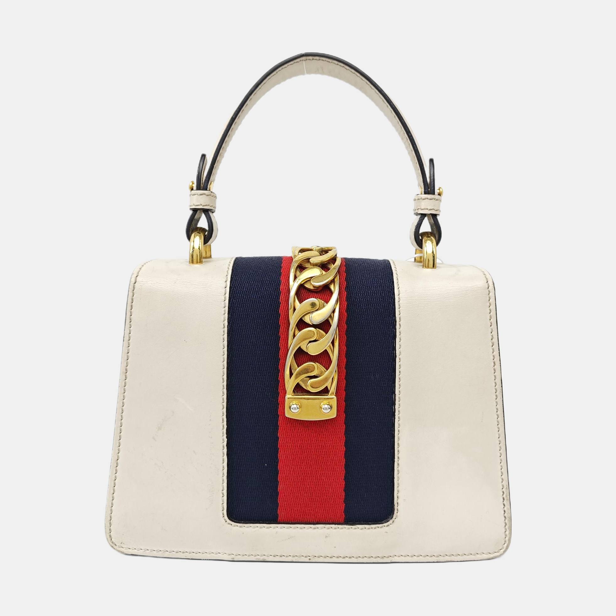 Sylvie Mini Calfskin White