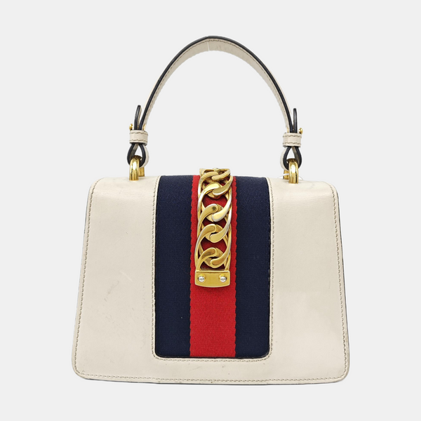 Sylvie Mini Calfskin White
