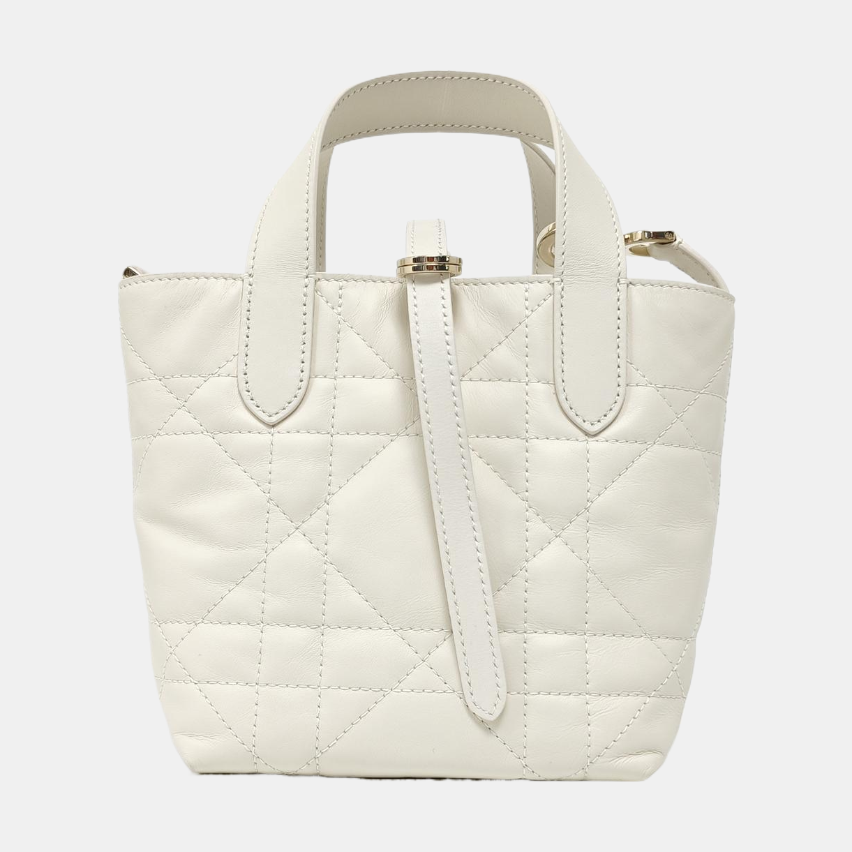Toujours Nano Cannage Calfskin White