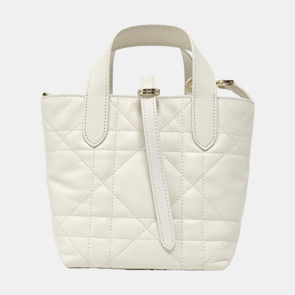 Toujours Nano Cannage Calfskin White