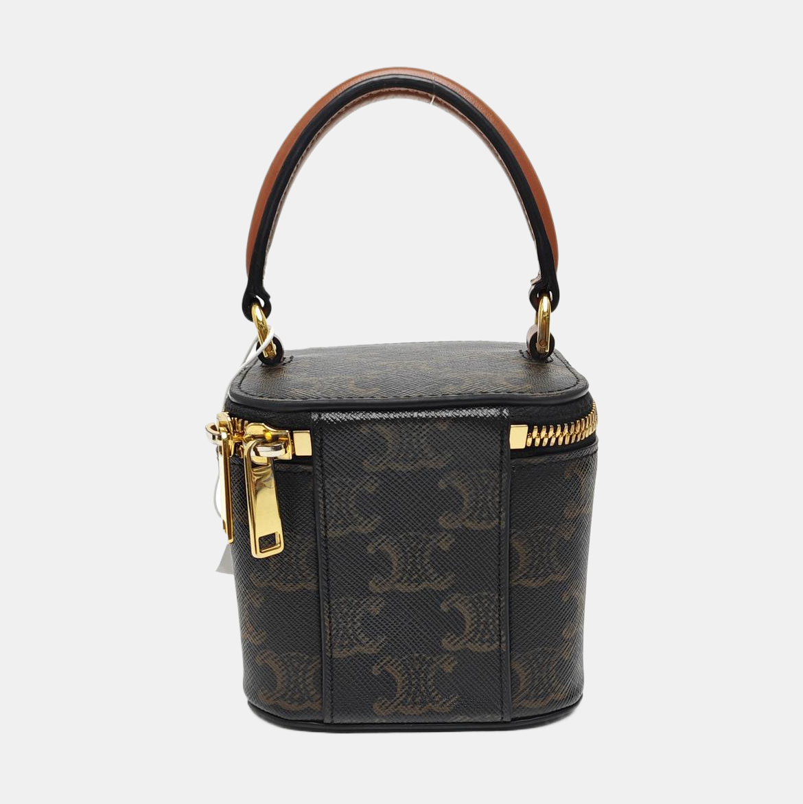 Coated Canvas Shoulder Bag Black