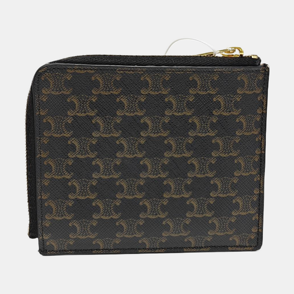 Coated Canvas Card Holder Black