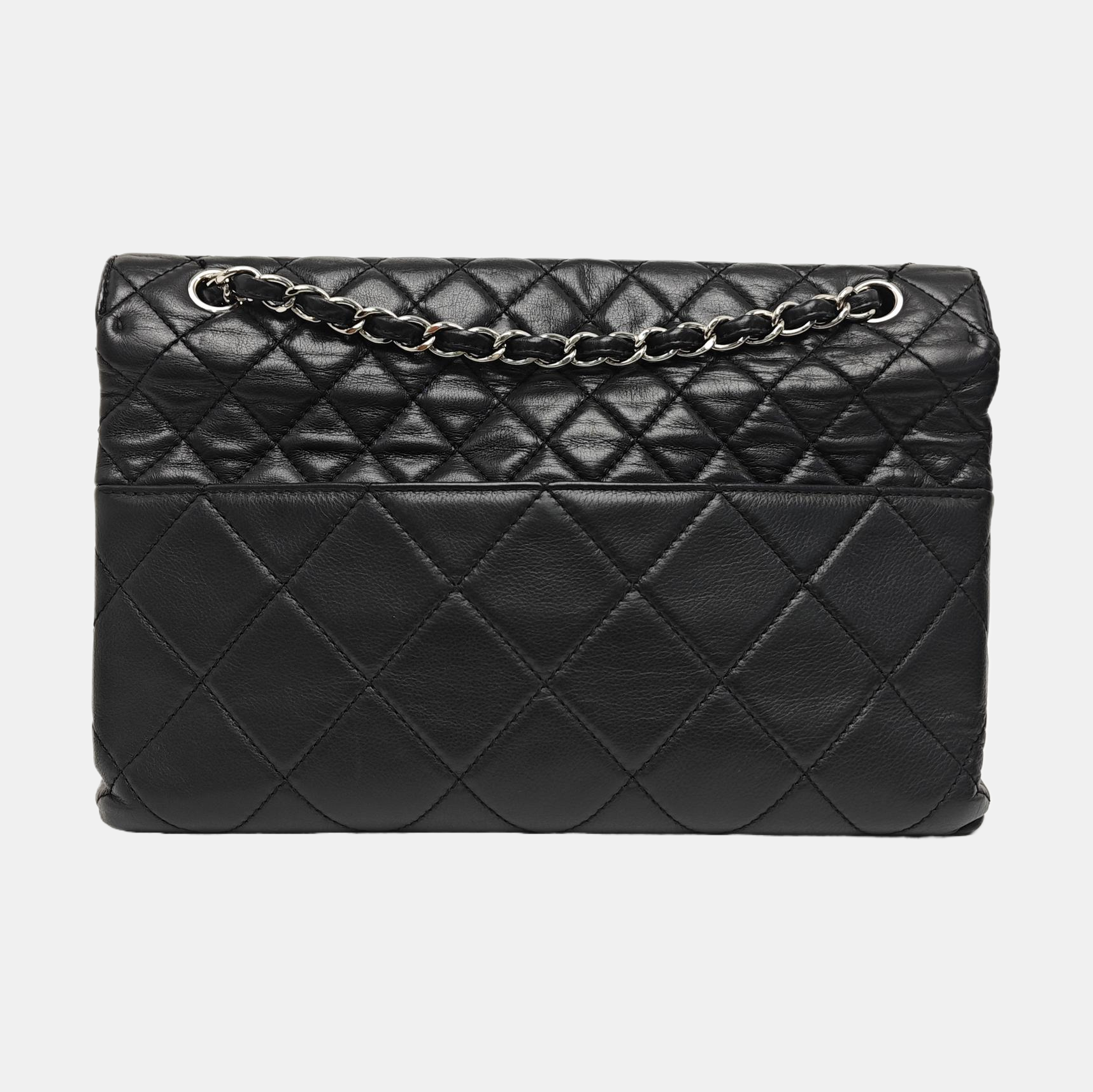 Quilted Calfskin Shoulder Bag Black
