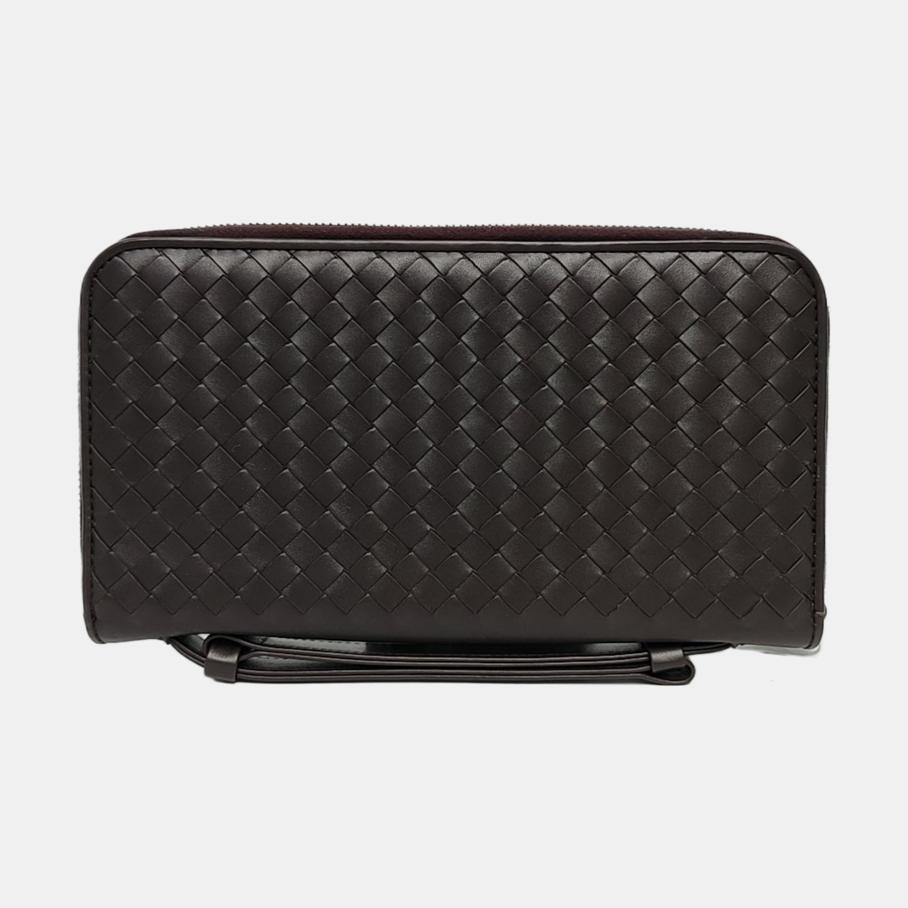 Calfskin Top Handle Bag Brown
