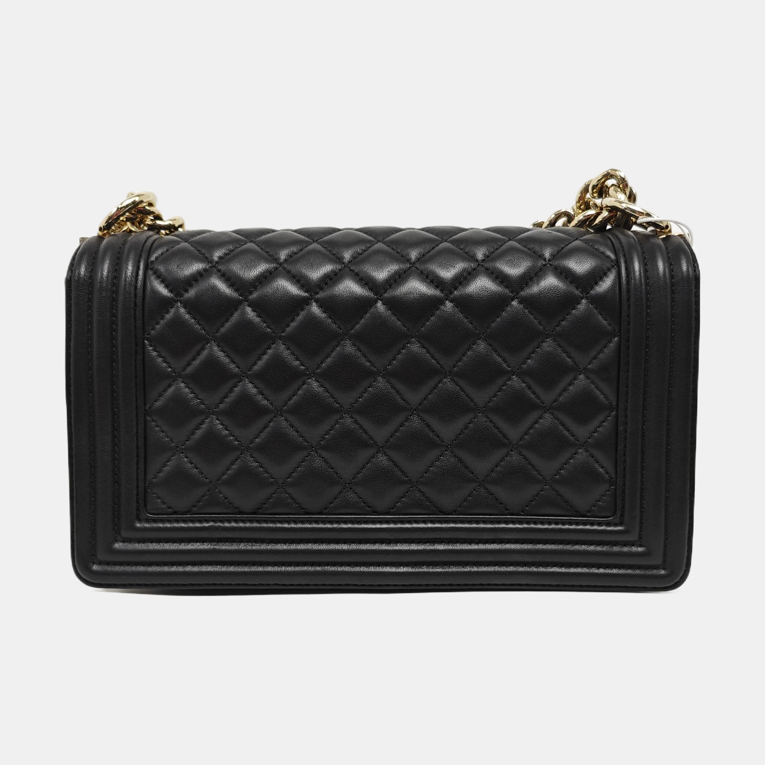 BOY CHANEL Medium Quilted Lambskin Black