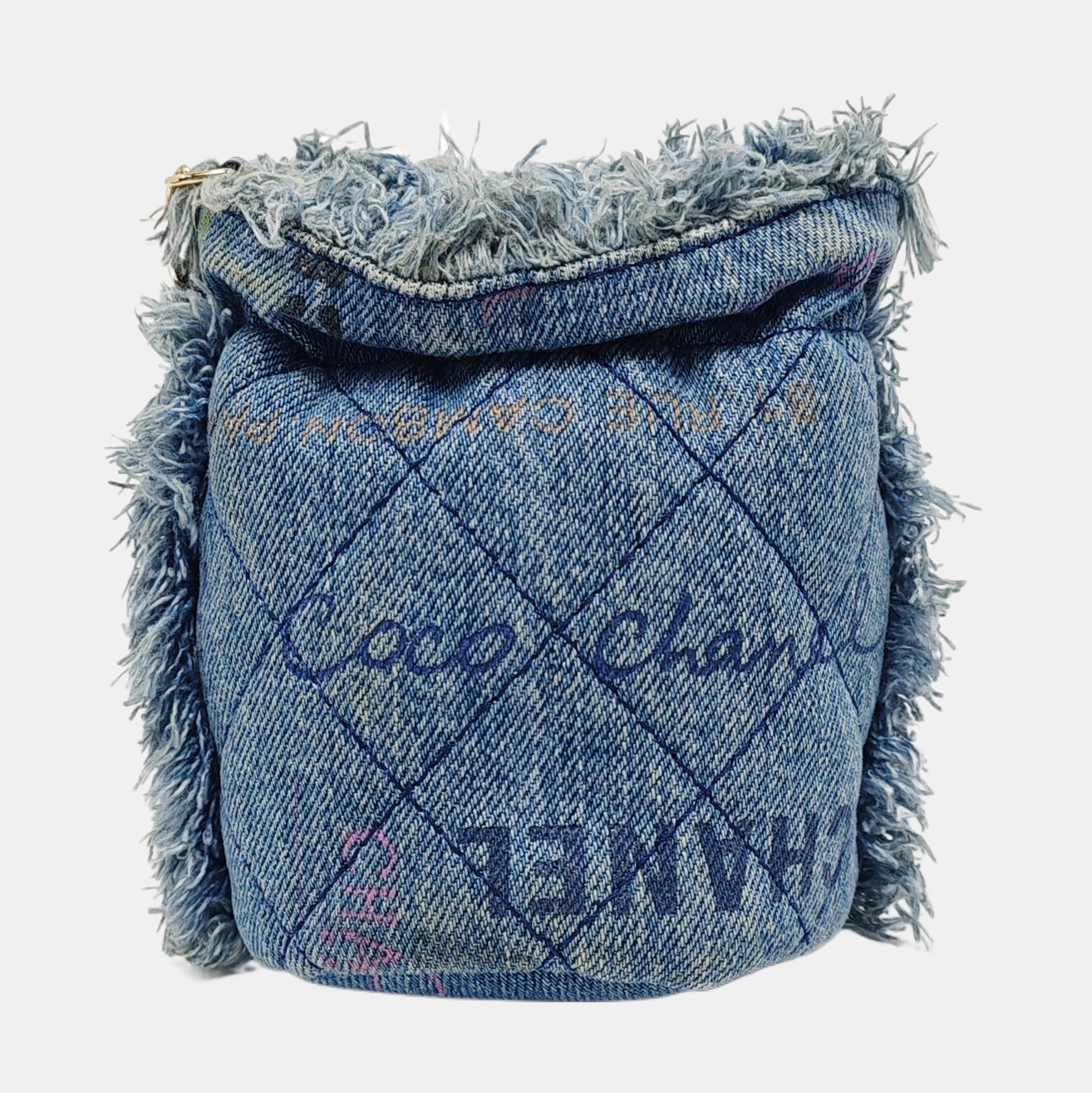 DRAWSTRING Quilted Denim Blue