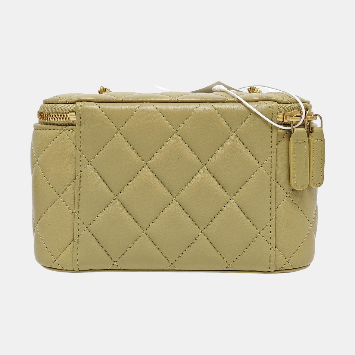 Authenticated pre-owned  VANITY CASE Quilted Lambskin Green - Shoulder Bag at Looply