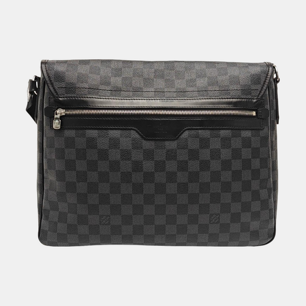 Monogram Coated Canvas Shoulder Bag Black