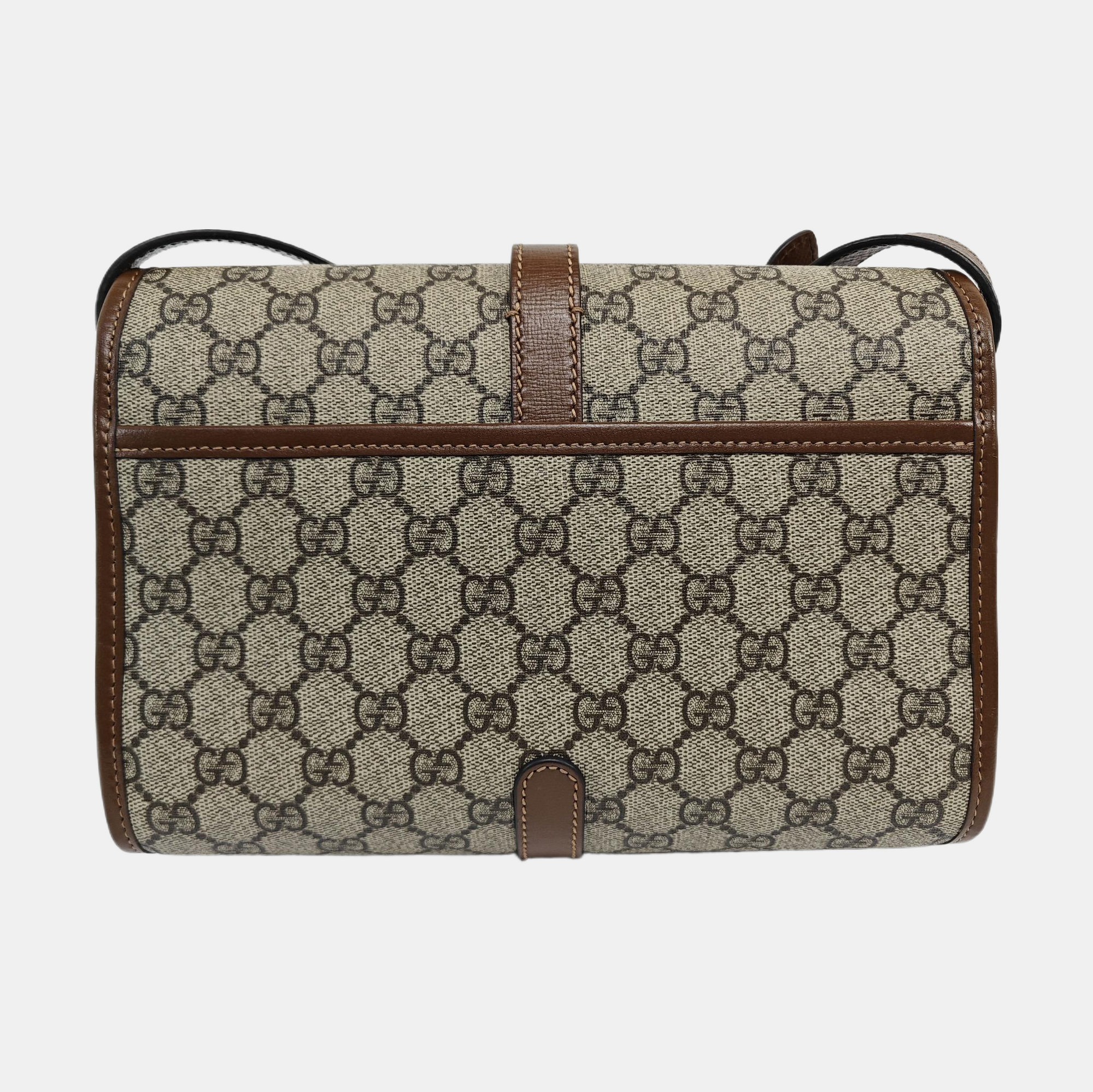 Monogram Coated Canvas Shoulder Bag Beige