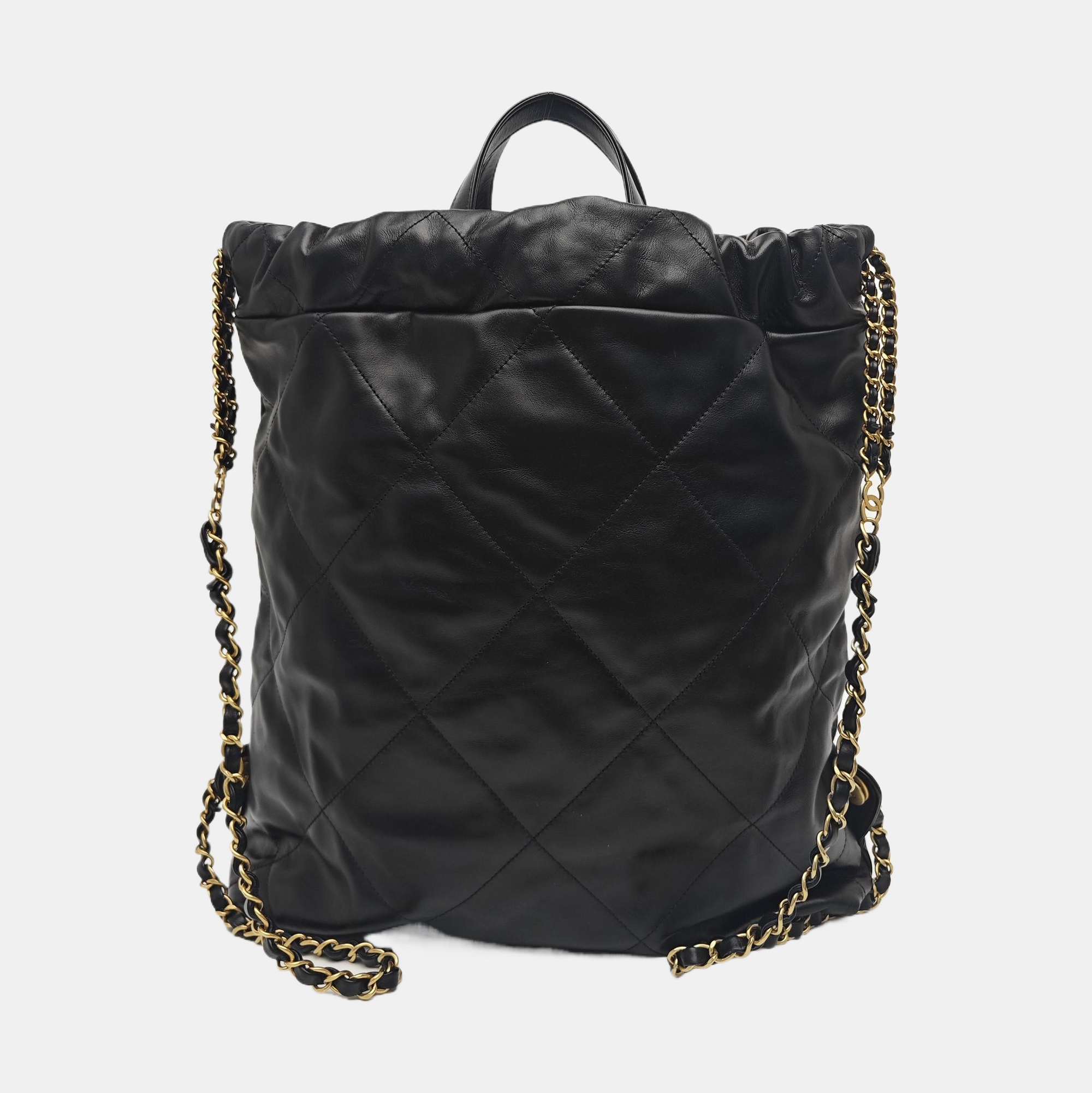 CHANEL 22 Large Calfskin Black