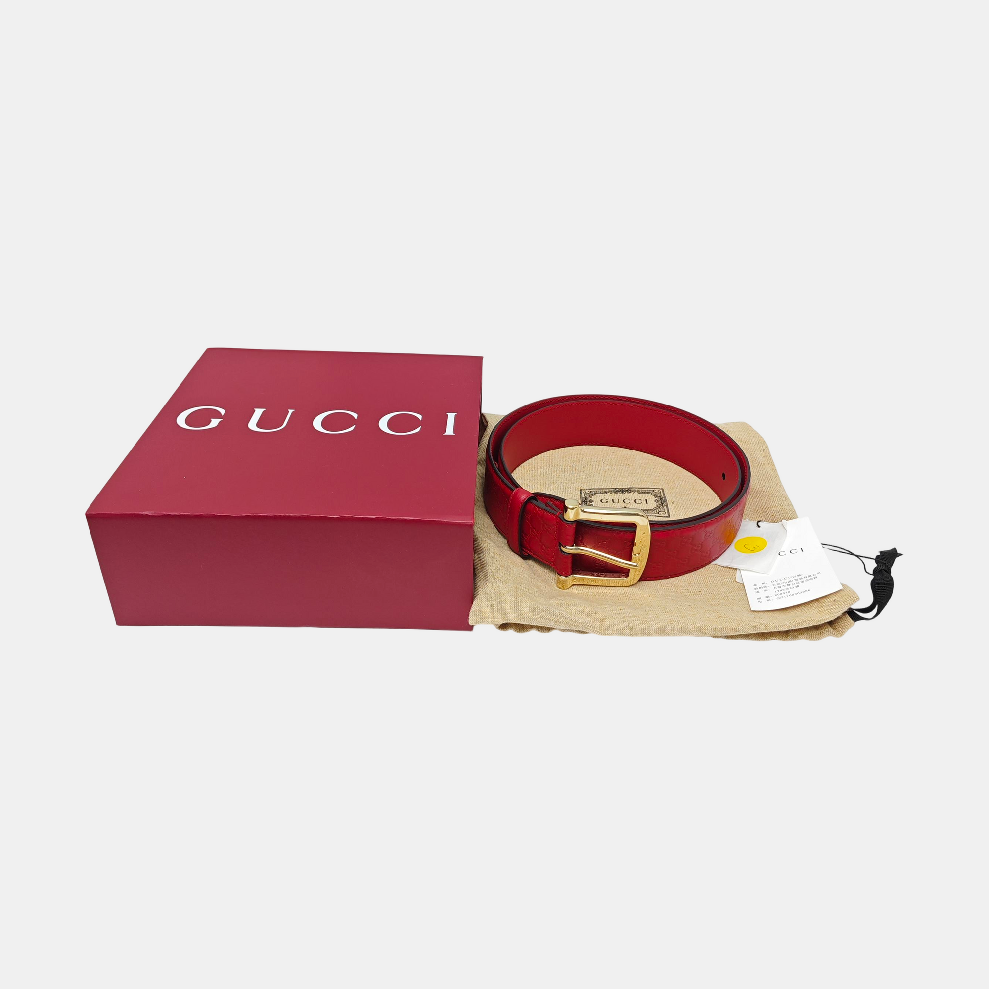 Leather Belt Red