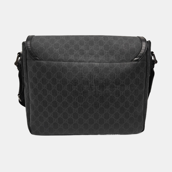 Monogram Coated Canvas Shoulder Bag Black