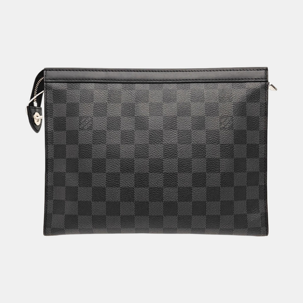 Pochette Voyag MM Damier Graphite Coated Canvas Gray