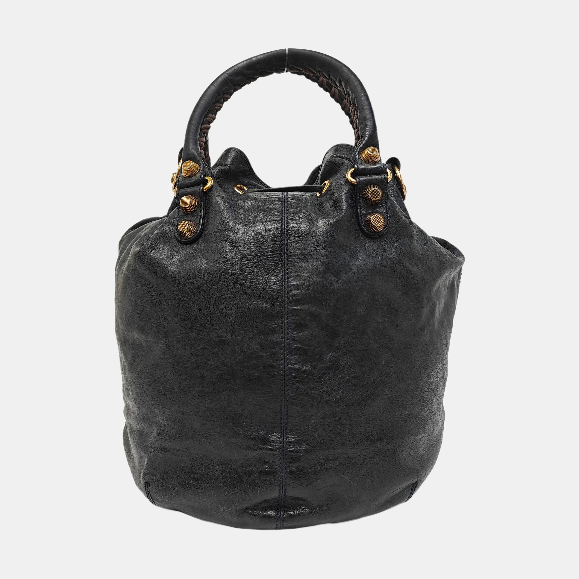 Pompon Bag Calfskin Green