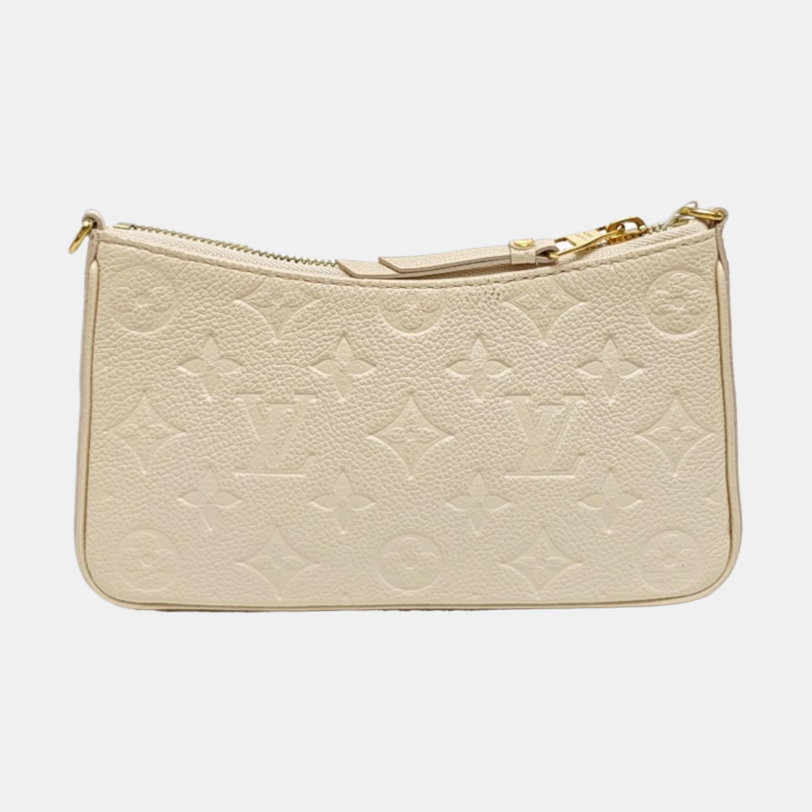 EASY POUCH ON STRAP Calfskin Beige