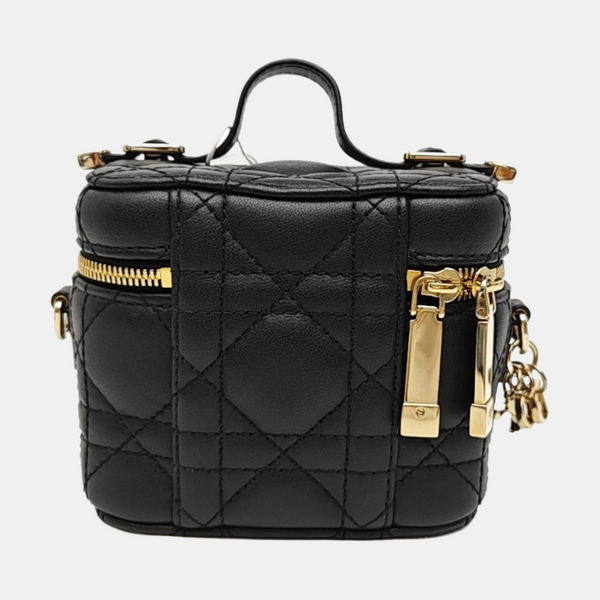 Lady Dior Super Mini Cannage Lambskin Black