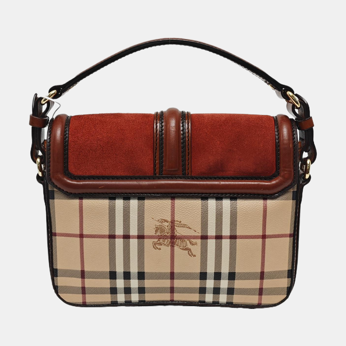 Coated Canvas Shoulder Bag Beige