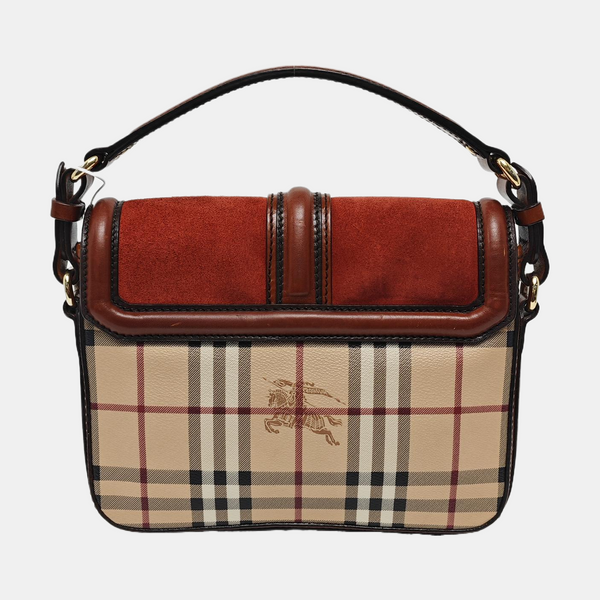 Coated Canvas Shoulder Bag Beige