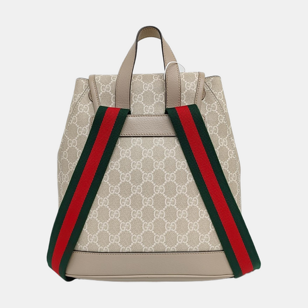 Monogram Coated Canvas Backpack Beige