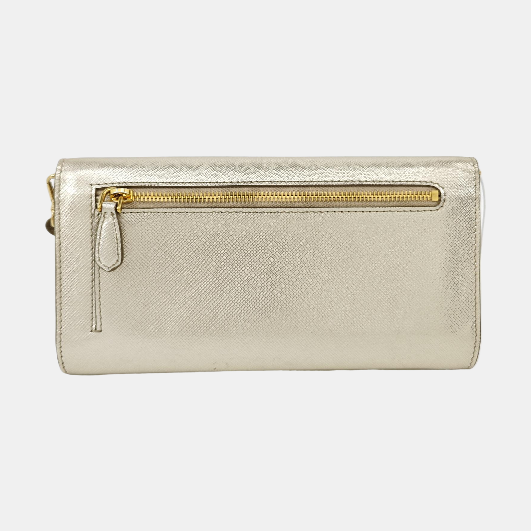 Saffiano Calfskin Crossbody Bag Beige