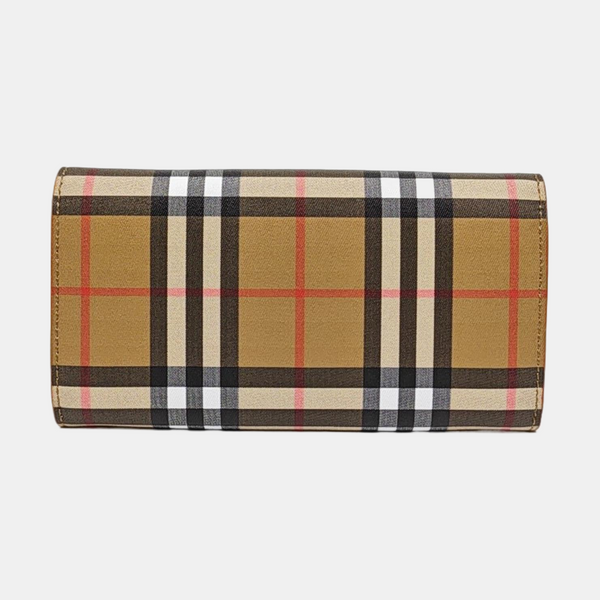 Coated Canvas Wallet Beige