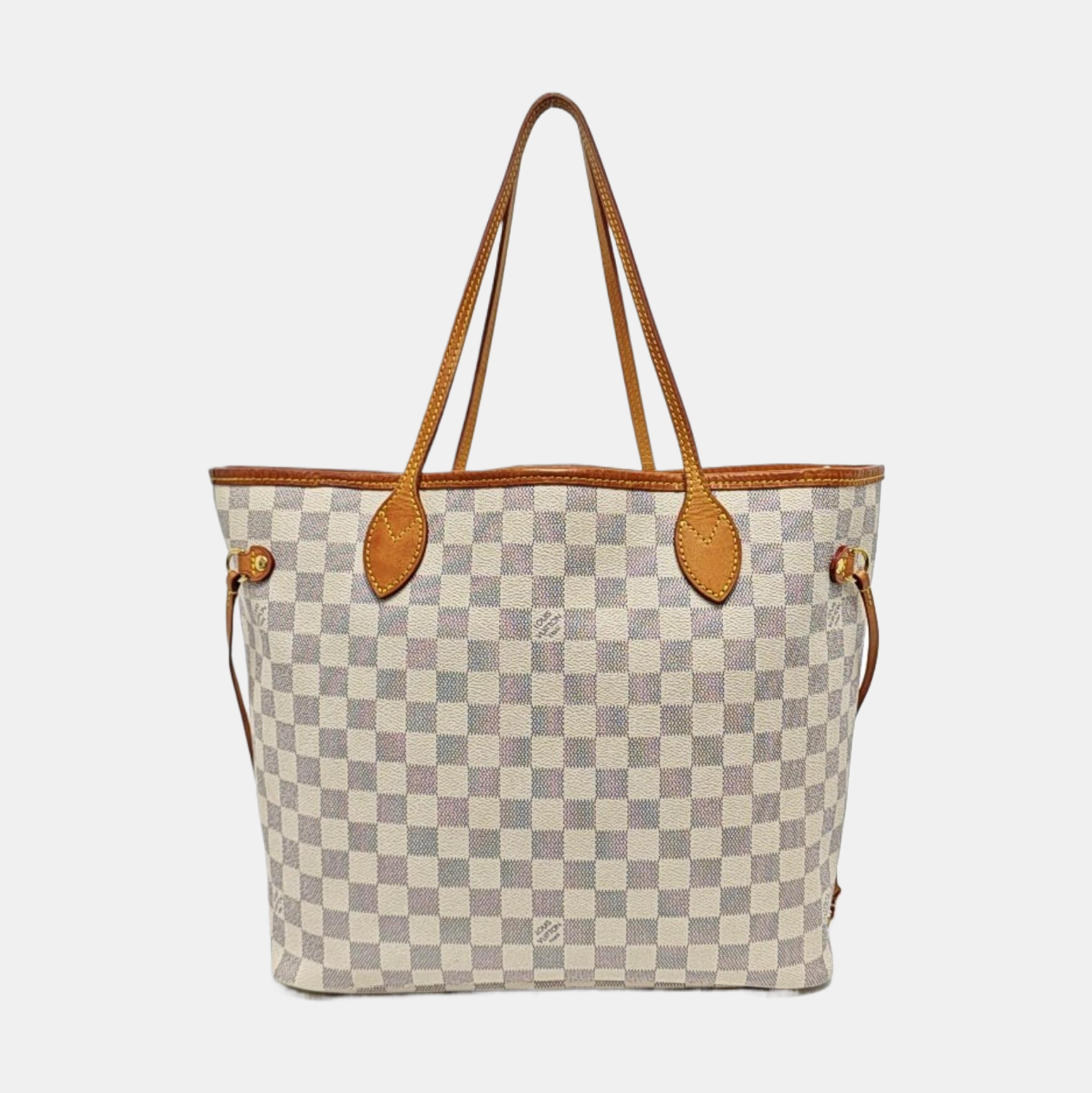 NEVERFULL MM Damier Azur Coated Canvas White