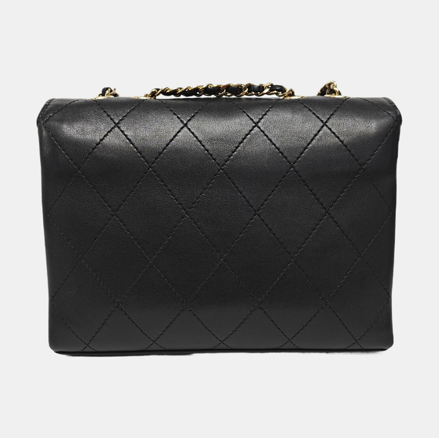 Quilted Calfskin Shoulder Bag Black