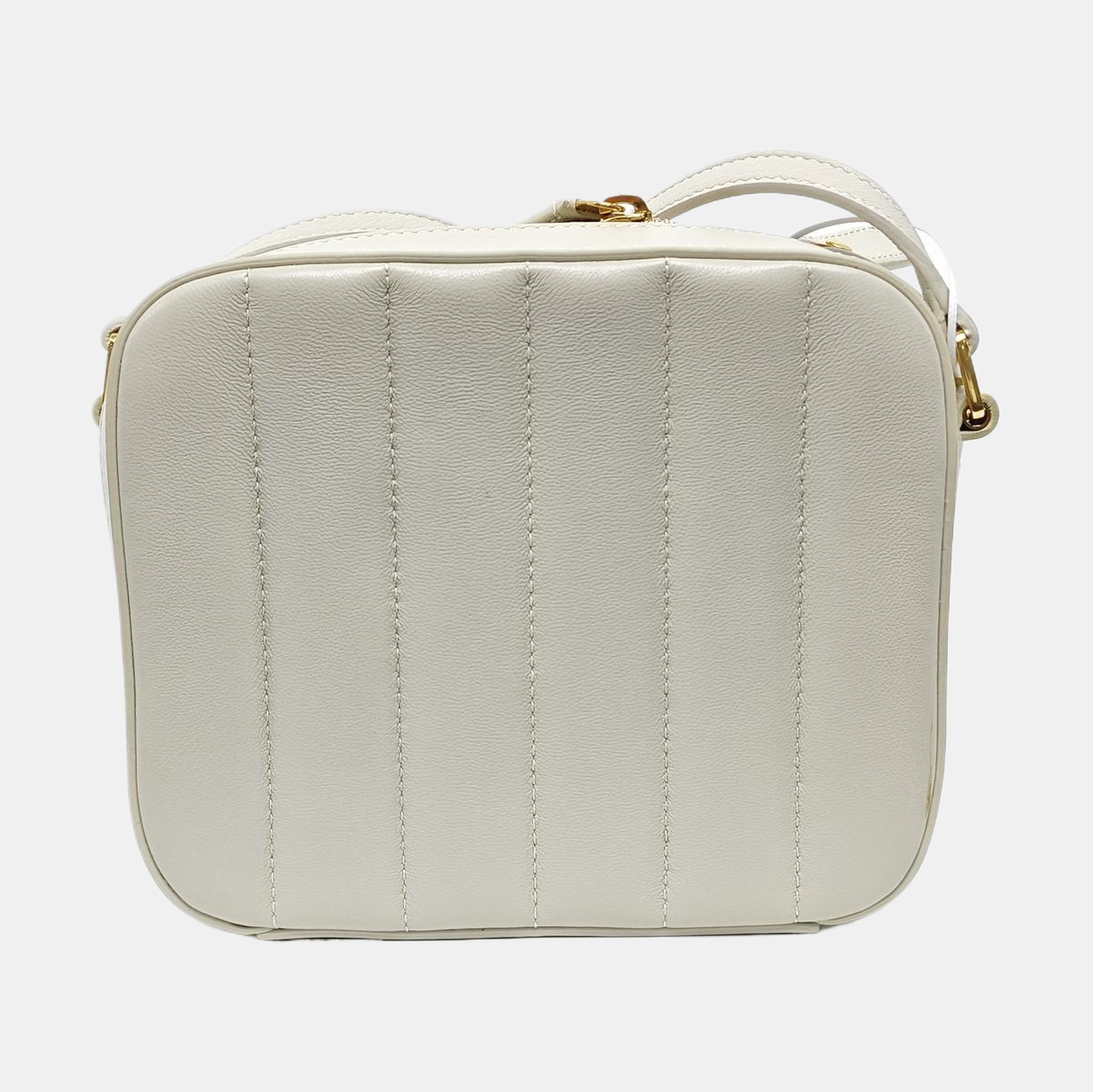 Quilted Calfskin Shoulder Bag White