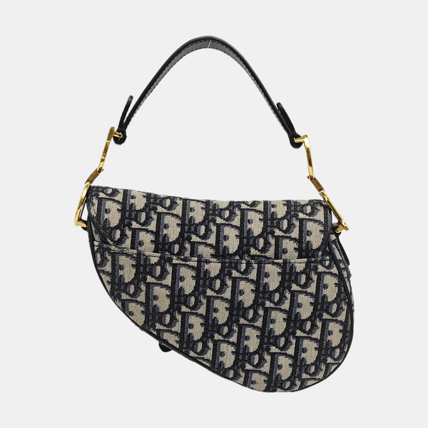 Saddle Mini Oblique Canvas Blue