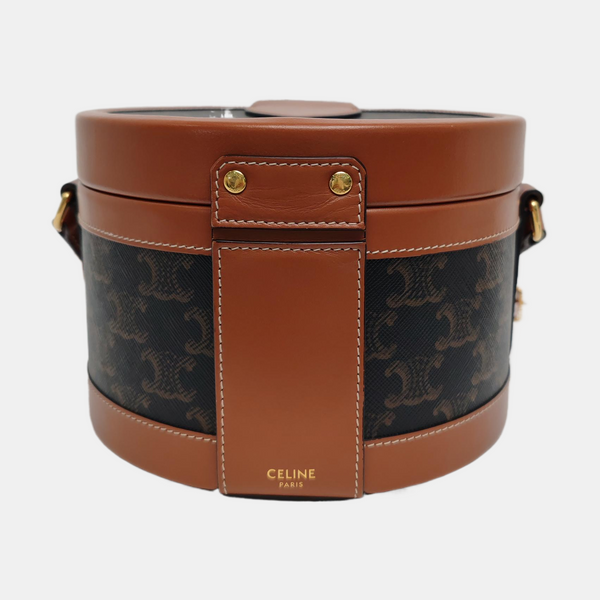 Authenticated pre-owned  TRIOMPHE Medium Coated Canvas Brown - Shoulder Bag at Looply