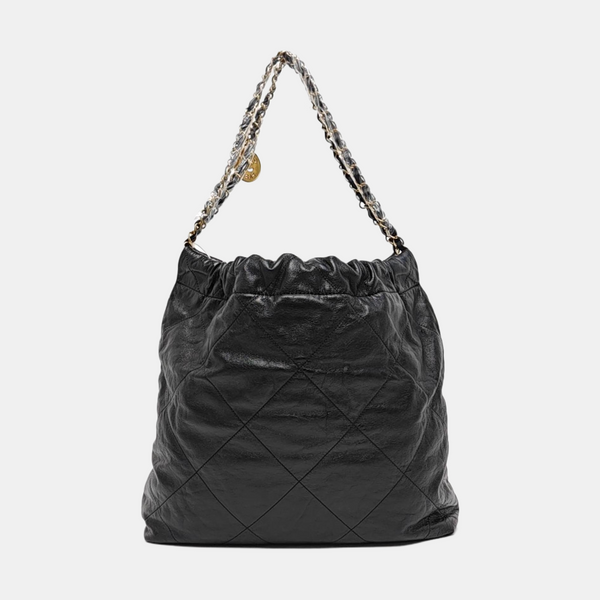 CHANEL 22 Medium Quilted Calfskin Black
