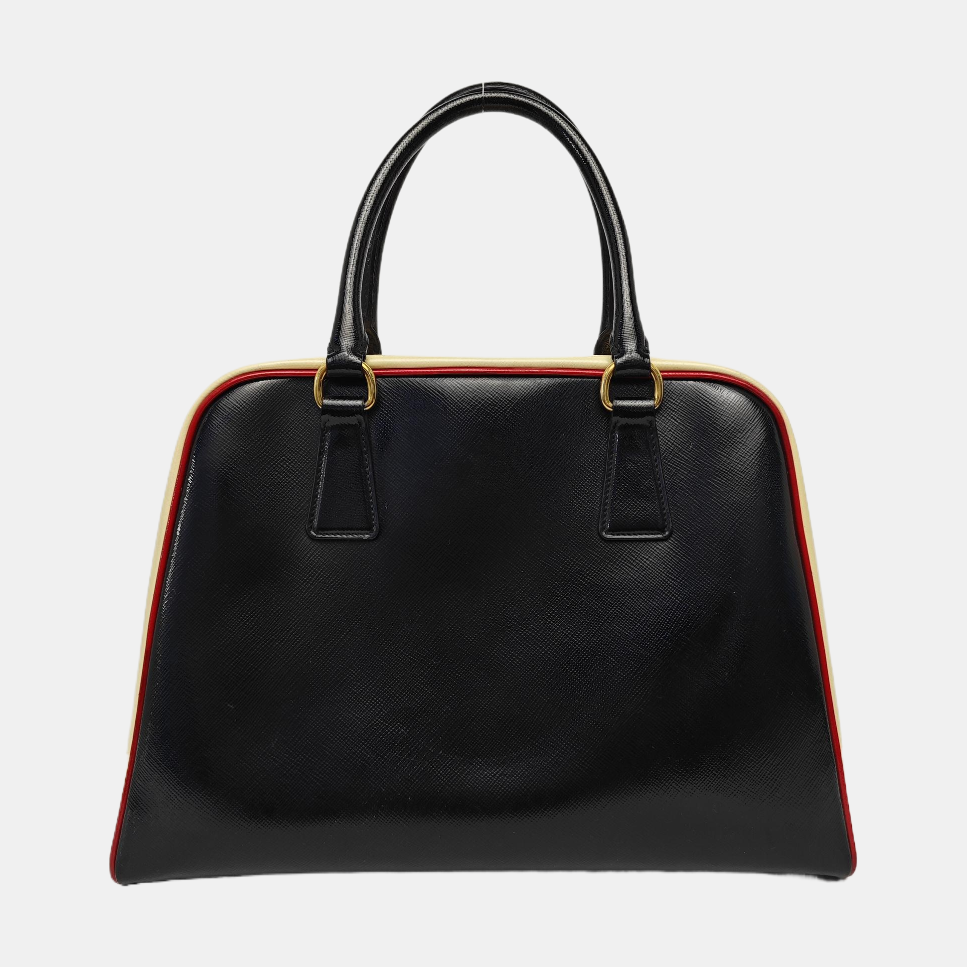 Saffiano Calfskin Top Handle Bag Black