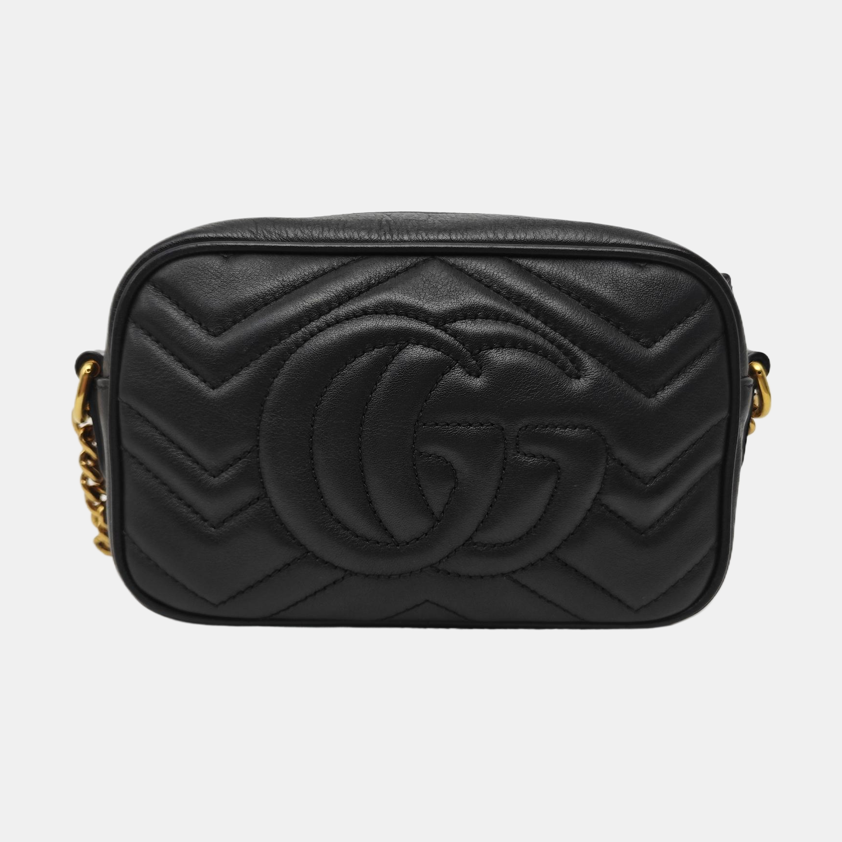 GG Marmont Mini Quilted Calfskin Black