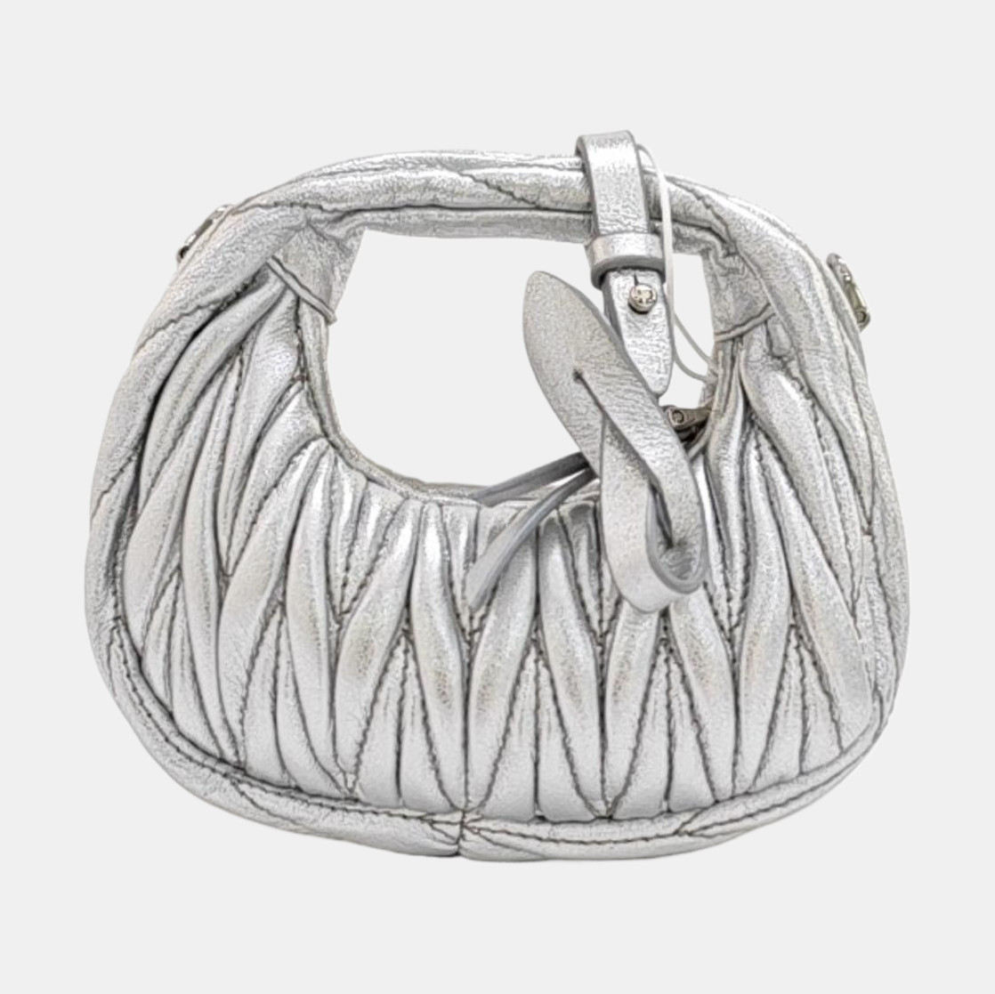 Wander Matelassé Super Mini Quilted Lambskin Silver