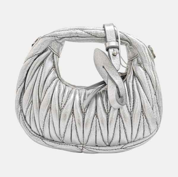 Wander Matelassé Super Mini Quilted Lambskin Silver