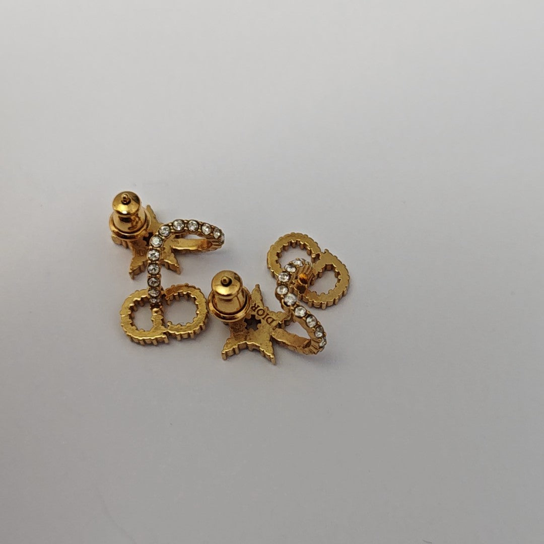 Clair D Lune Metal Gold Stud Earrings