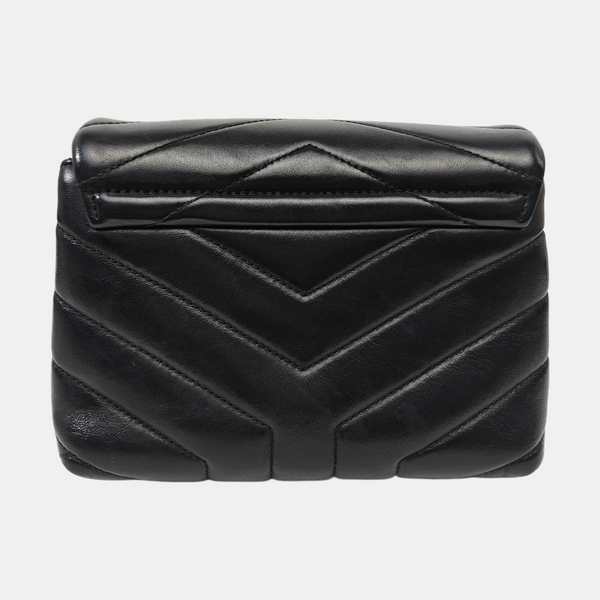 LOULOU Extra Small Chevron Calfskin Black
