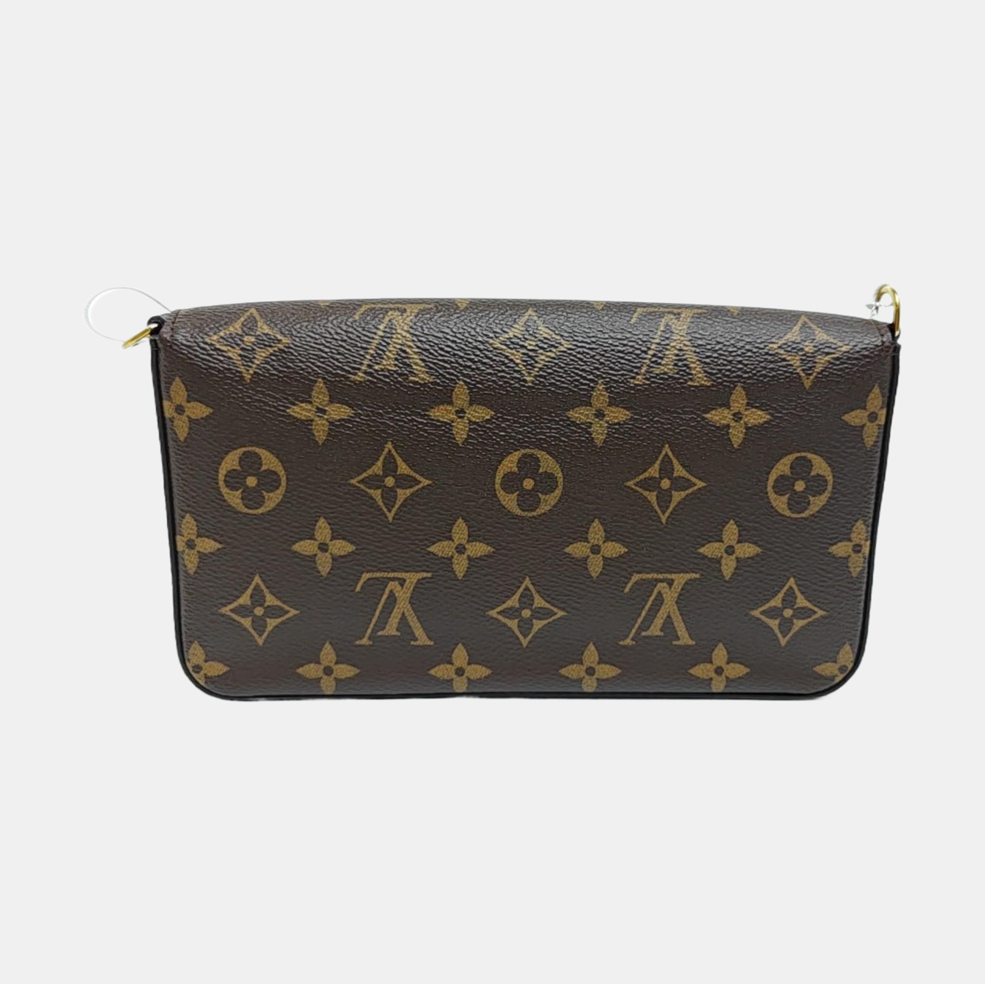 FÉLICIE Monogram Coated Canvas Brown