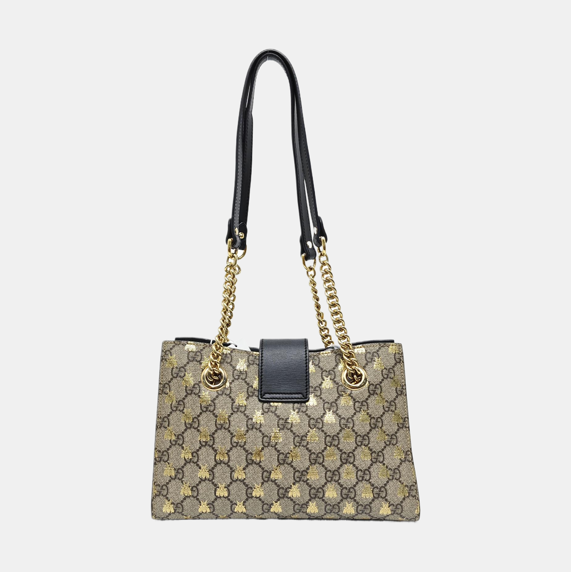 Padlock Small Monogram Coated Canvas Beige